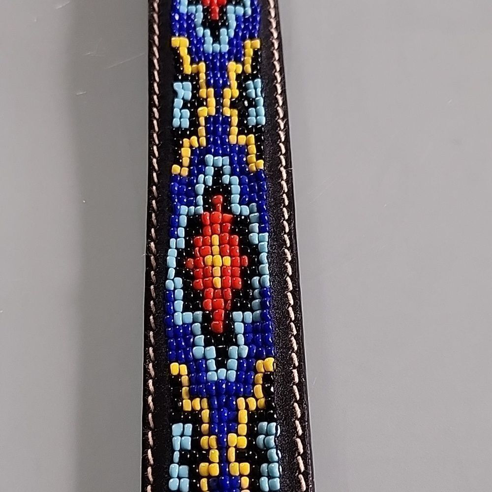 J. Crew Retro 70's Americana Western Boho Leather Belt‎ Size 33 (See Picture) - Picture 7 of 8